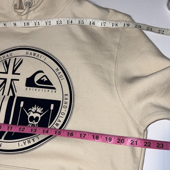 Quick Silver Womens Beige Hawaiian Graphic Pullover Hoodie Size Medium - Picture 8 of 12